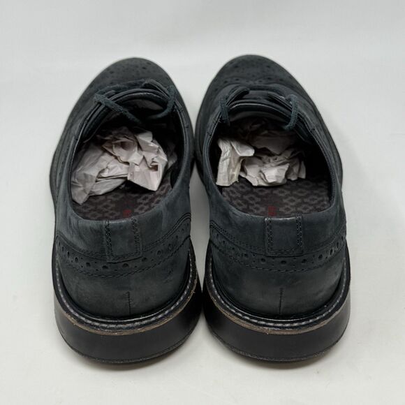 Ecco Lhasa Brogue Oxford Shoes Mens 10 EU 44 Black Leather Wingtip Casual Office main image 4